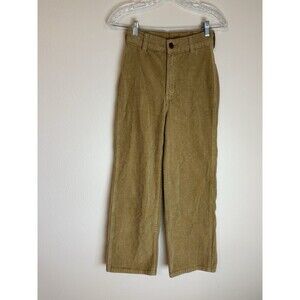 Billabong X Wrangler Pants Womens 25 Corduroy Wide Leg Brown Jeans High Rise